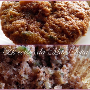 Queques de courgette e noz / Zucchini and walnut cupcakes