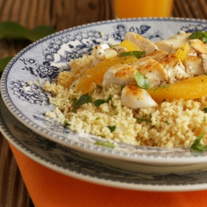 Couscous de Laranja com Frango Grelhado {Couscous with Orange & Grilled Chicken Breast}