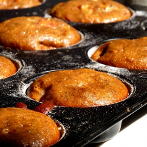 Muffin de linhaça com maçã