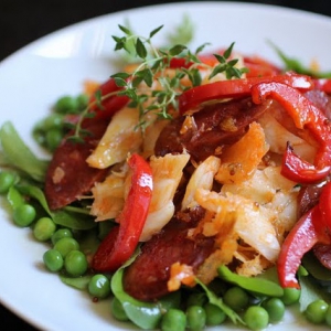 Salada de Bacalhau e Chorizo