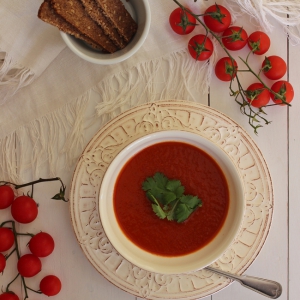 Gaspacho de Tomate-Cereja Assado