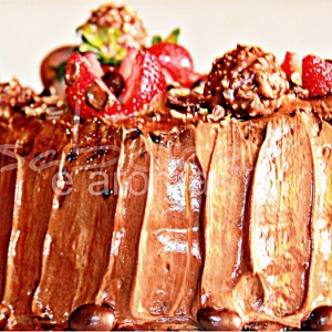 "O melhor bolo de Chocolate" com recheio de ganache de Avelã