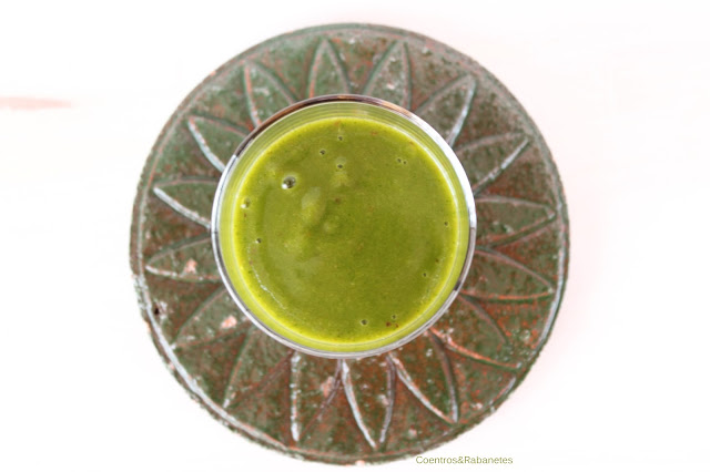 Sumo de espinafres e nectarina | Spinach and nectarine juice