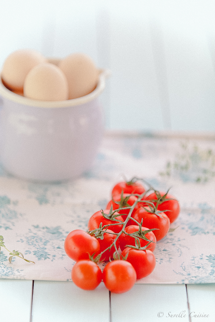 Tarte de tomate cherry, ricotta e chévre... e o tempo que urge