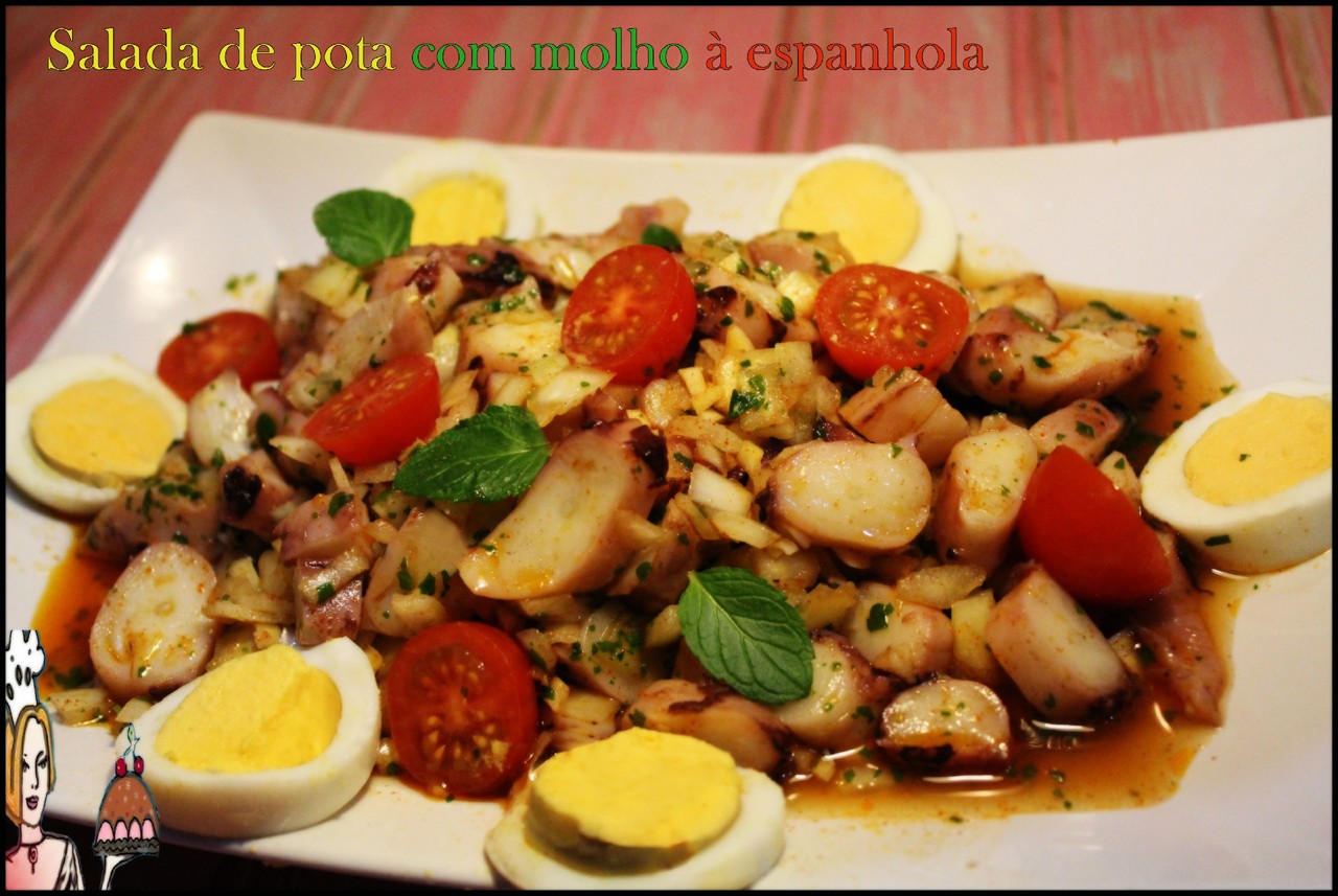 Salada de pota com molho à espanhola ♥♥♥
