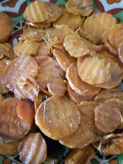 Batata doce laranja com alecrim no forno