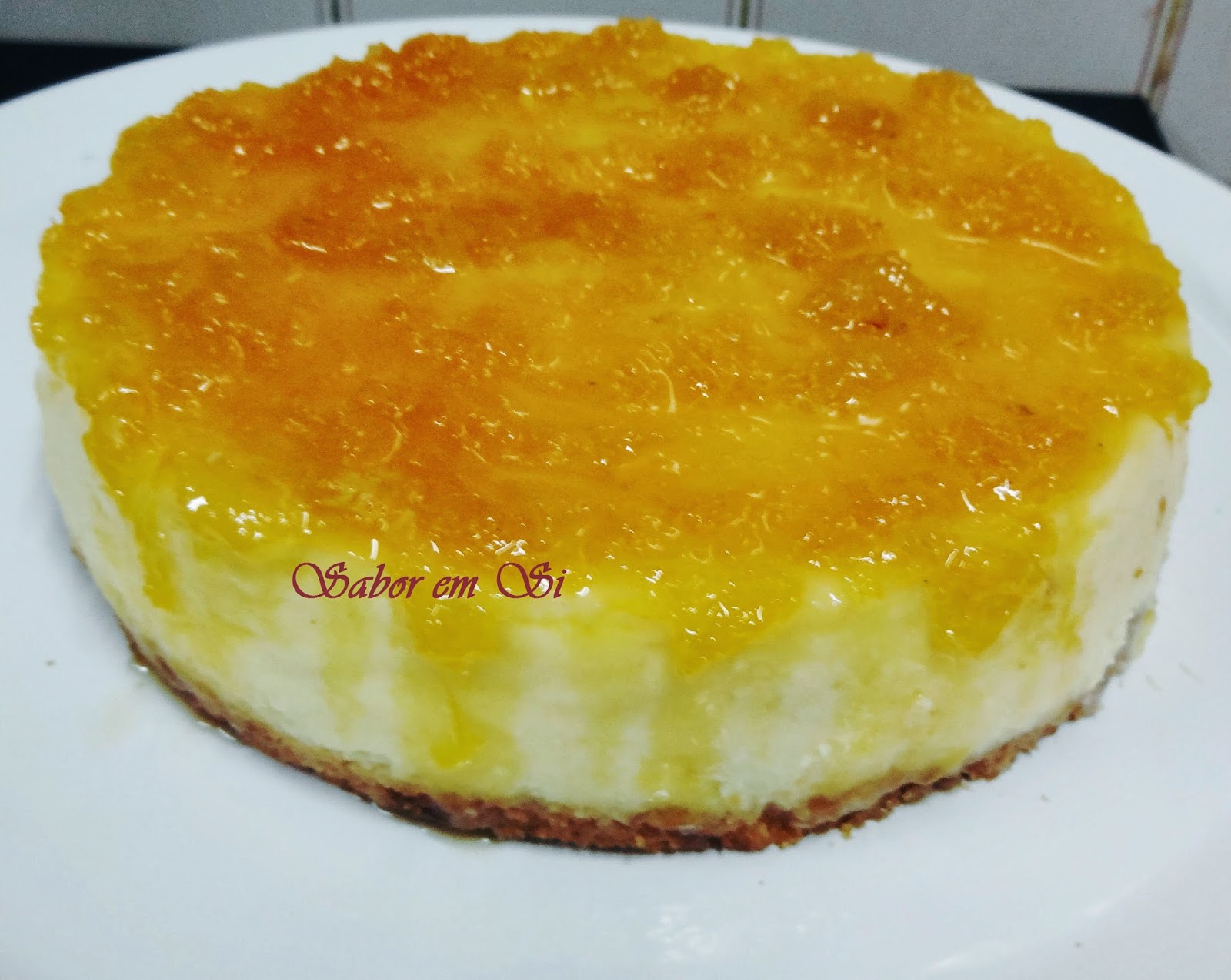 Cheesecake com Geleia de Laranja e Abacaxi