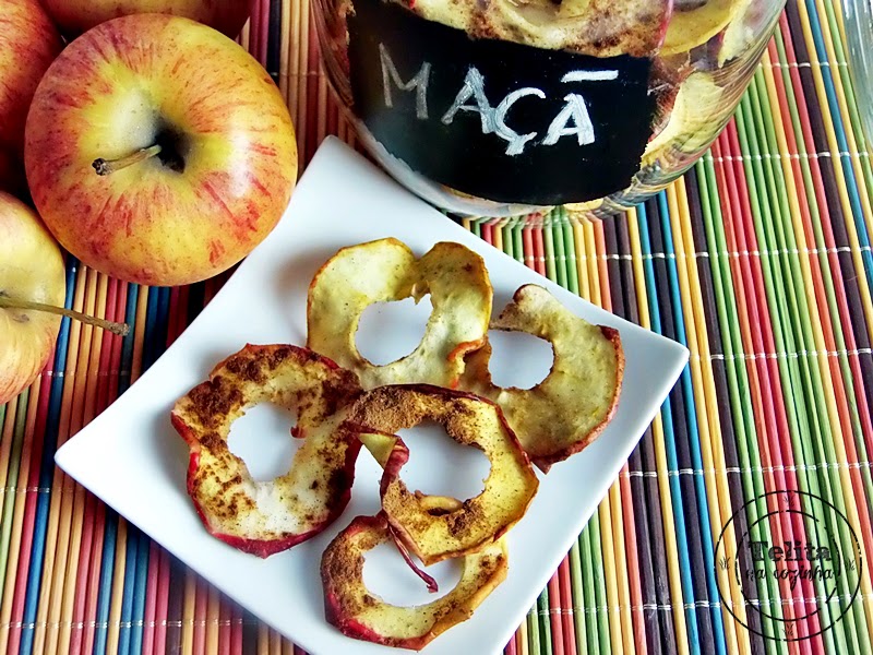 apple chips | maçã desidratada com canela