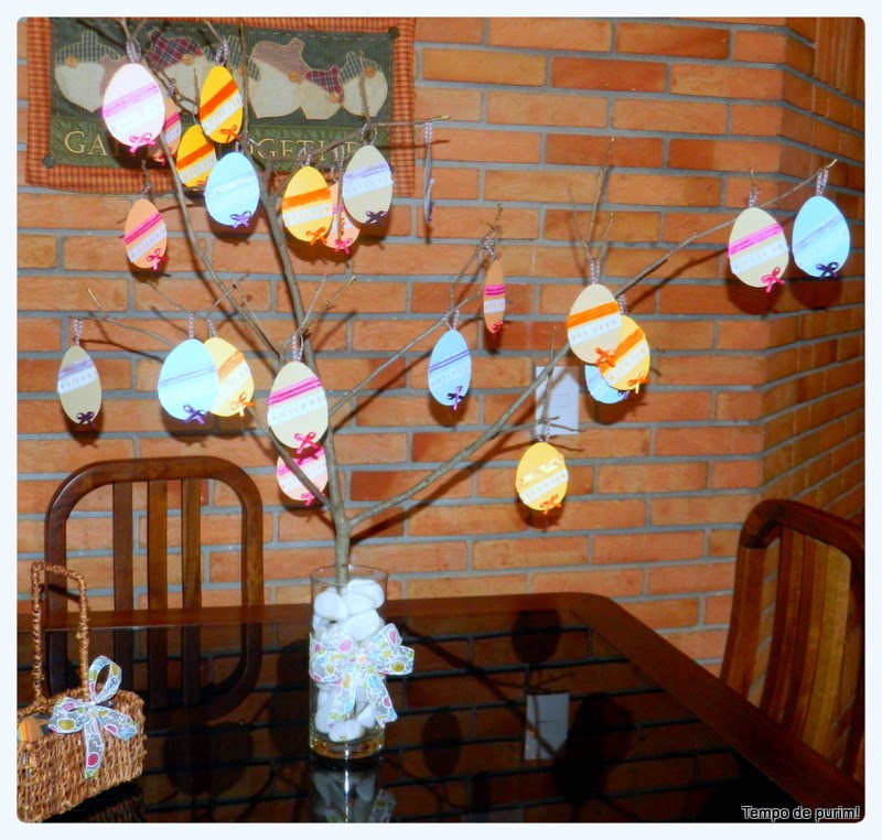 Decoração de Páscoa interativa - árvore de desejos