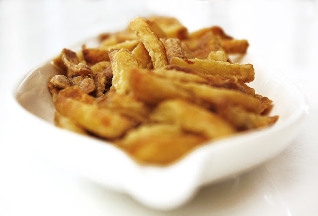 Batatas fritas assadas