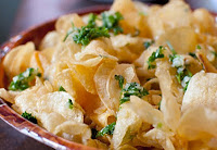 Batatas Chips com Alho (vegana)