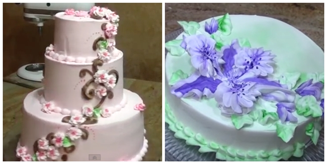 Decoração de bolo com bico de confeitar de Liz Larson