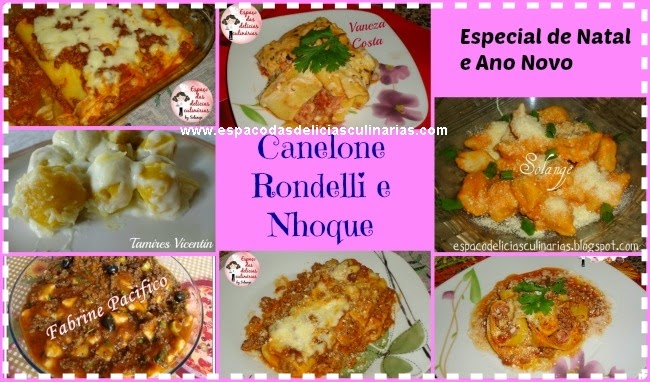 Receitas de Canelone, Rondelli e Nhoque