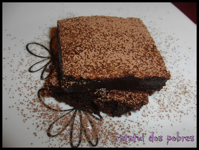 Brownies de chocolate pegajosos