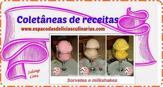Coletâneas de receitas de sorvetes e milkshakes do blog