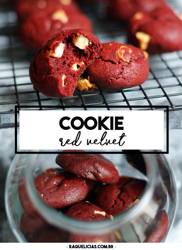 Cookie Red Velvet com Chocolate Branco