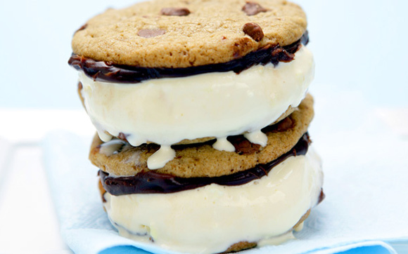 Cookies com sorvete