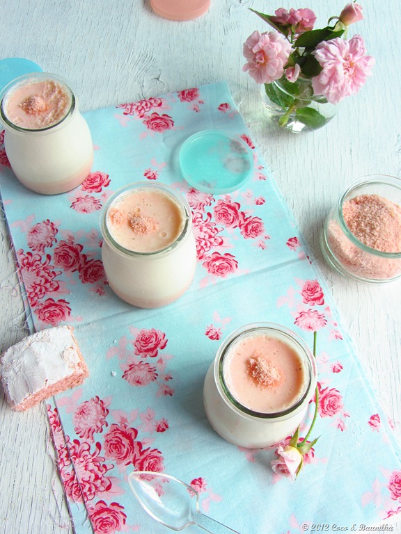 Biscuits Rose de Reims e um iogurte encantador
