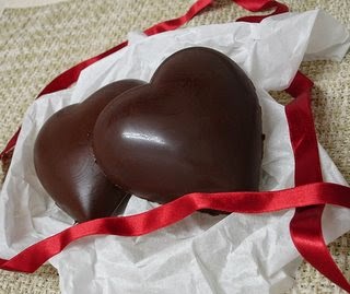 Coração de Chocolate recheado com Beijinho