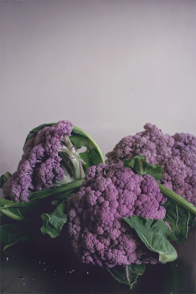 Couve-flor roxa assada/ Roasted purple cauliflower