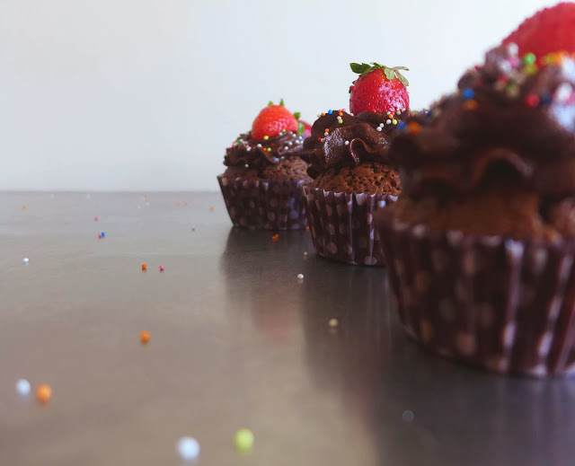 Cupcakes de Chocolate/ Chocolate cupcakes