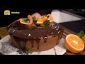 Bolo de laranja e sementes de papoila com ganache de chocolate - Receita Casa Cheia