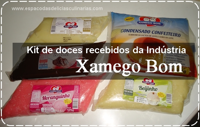 Kit de doces recebidos da Indústria Xamego Bom, renovação de parceria