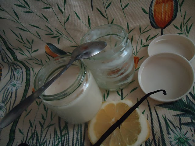 iogurtes de limão e baunilha