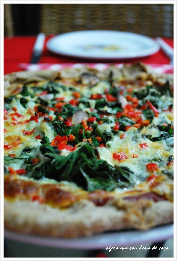 pizza integral de espinafre: em nome de lanches mais leves e saudáveis