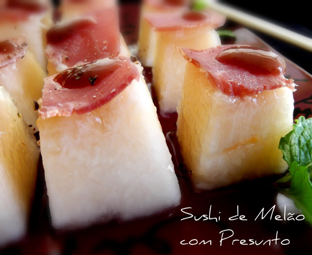 Sushi de Melão com Presunto