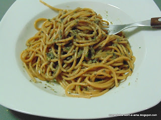 Esparguete com Pesto de Azeitona