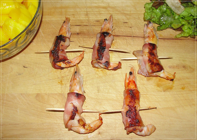 Espetadinhas de Camarão com Bacon