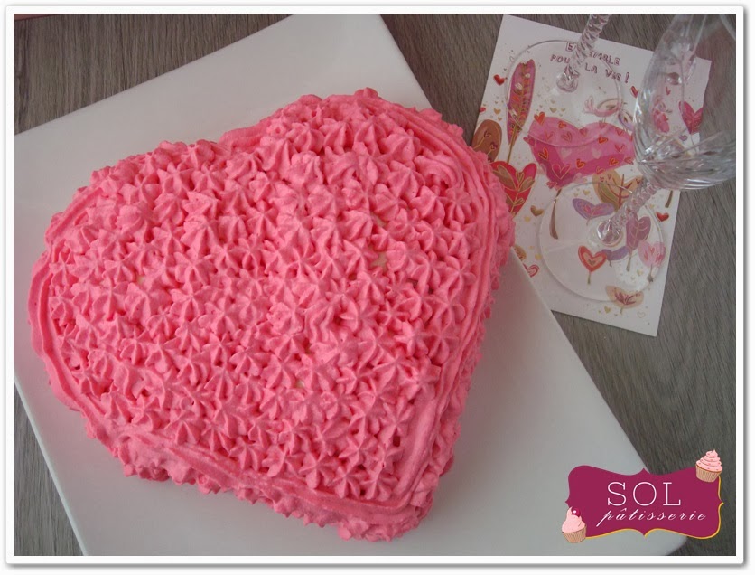 Gâteau en forme de coeur pour la Saint Valentin - Bolo em forma de coração para o São Valentim