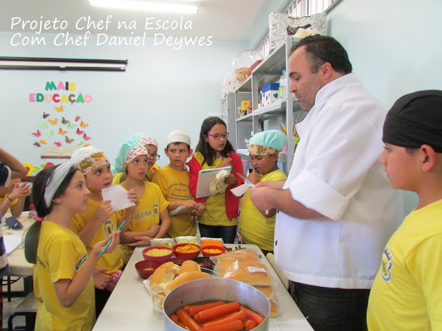 Chef na Escola - Dias 13/09 e 18/09, com chef Daniel Deywes
