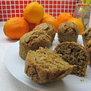 Muffins de laranja e amêndoa com erva doce