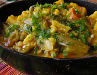 Legumes e Grão-de-Bico ao Curry (vegana)