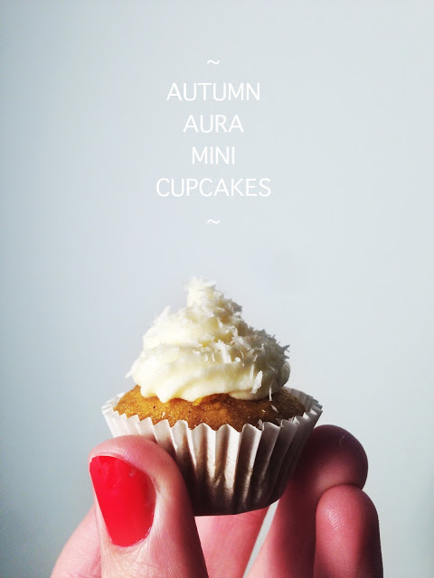 autumn aura. { gluten-free spiced pumpkin-carrot cupcakes with vanilla cream cheese frosting }