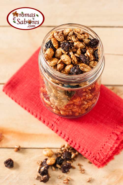 Mix de amendoim com passas e sementes de girassol