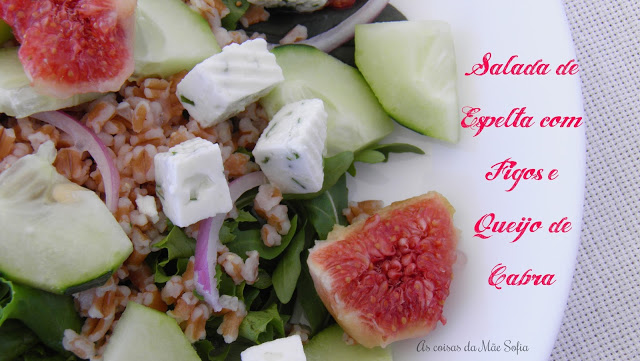 Salada de Espelta com Figos e Queijo de Cabra - Sexta-Feira Vegetariana
