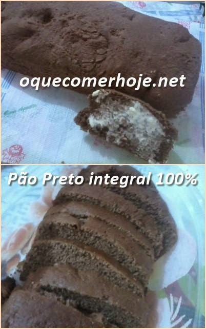 Pão Preto Integral receita com ingredientes 100% saudáveis
