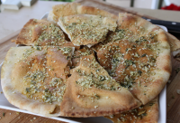 Pão Sírio Crocante com Gergelim e Sementes de Girassol (vegana)