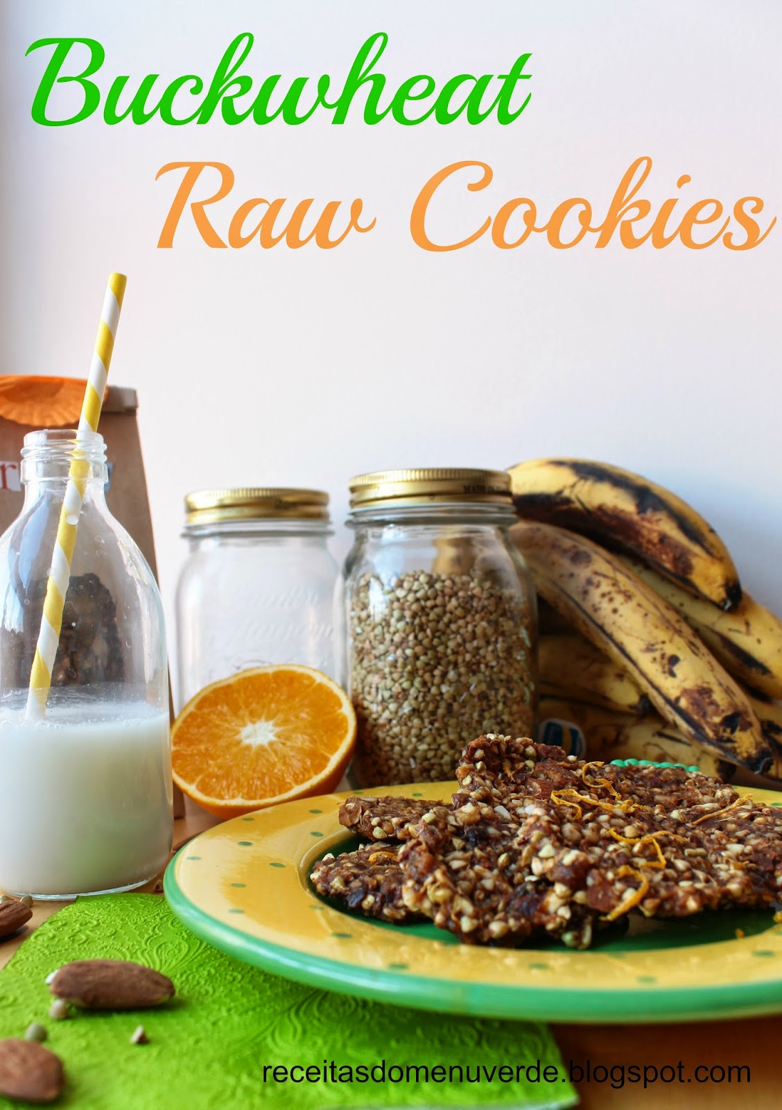 Biscoitos crús de trigo sarraceno - Buckwheat raw cookies