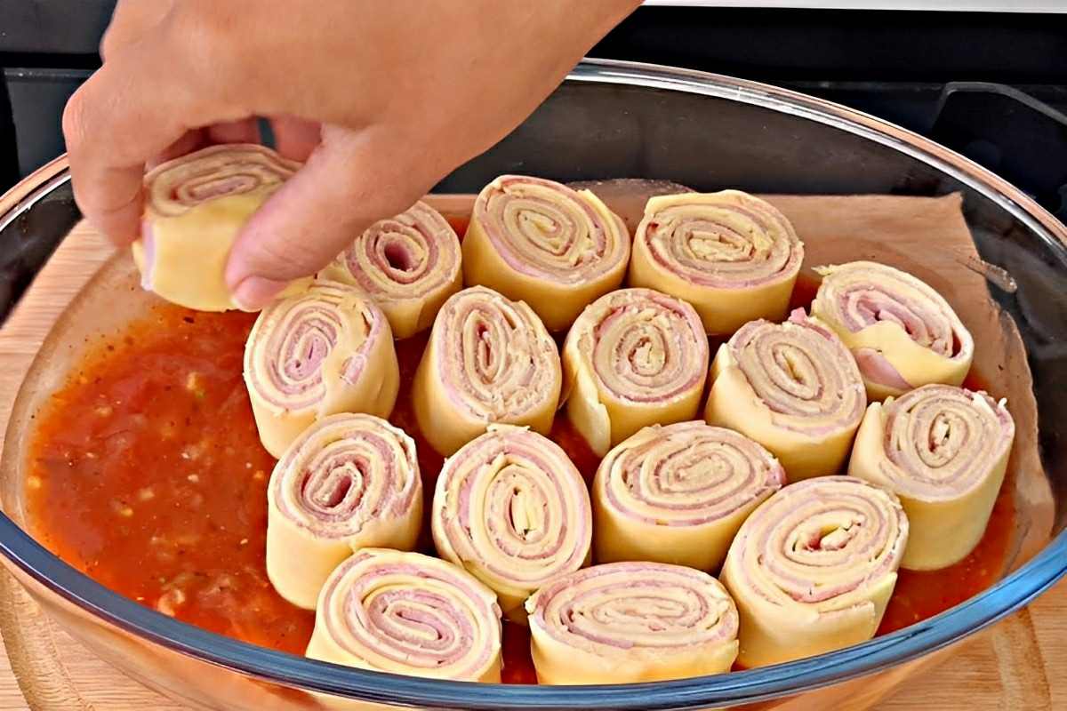 Rondelli com massa de pastel simples e fácil de fazer para o almoço ou jantar