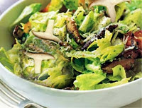 Salada de Alface com Shitake (vegana)