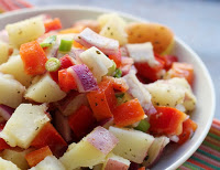 Salada de Batata Colorida (vegana)