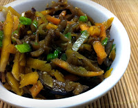 Salada de Berinjela com Abóbora e Cenoura (vegana)