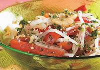 Salada de Broto de Feijão com Pimentão (vegana)