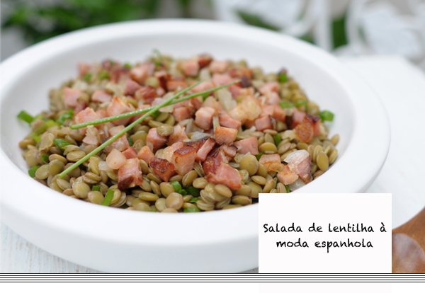 Salada de lentilha à moda espanhola