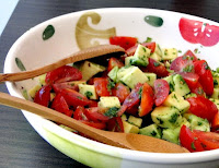 Salada de Tomate com Abacate (vegana)