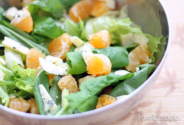 Salada Verde com Tangerina e Gorgonzola